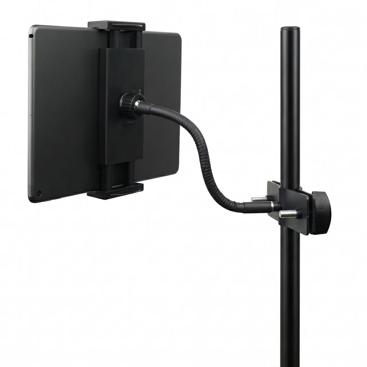 Rannsgeer Flexible Gooseneck Tablet & Phone Mount | Heavy-Duty 3" Pole Clamp