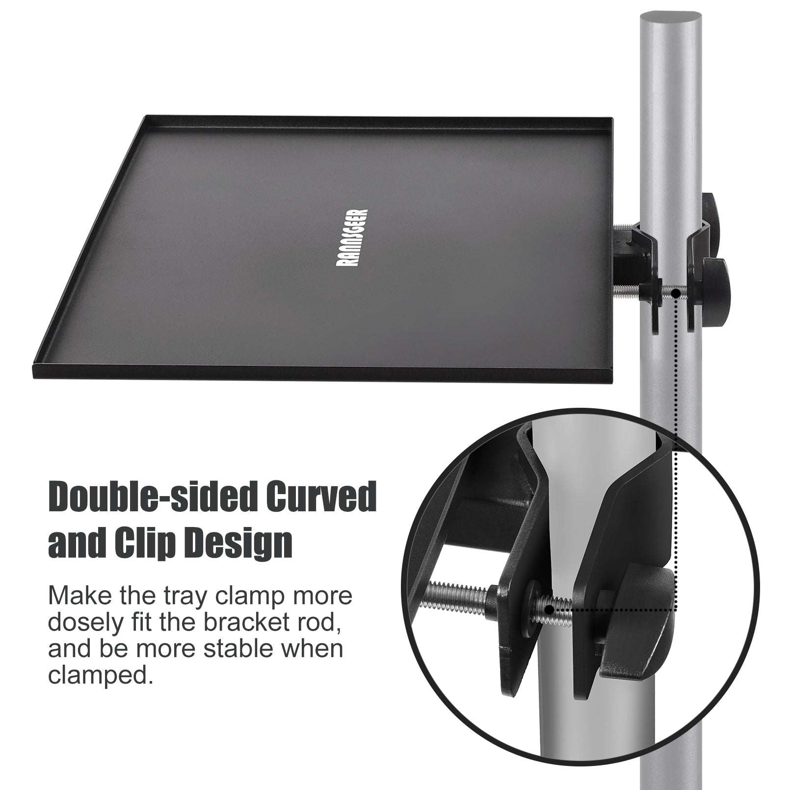 Rannsgeer Universal Metal Tray for Microphone & Speaker Stands