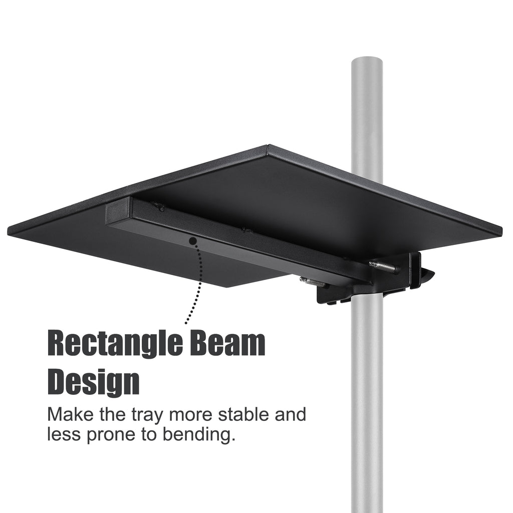 Rannsgeer Universal Metal Tray for Tripod Speaker Stands & Mobile TV Carts