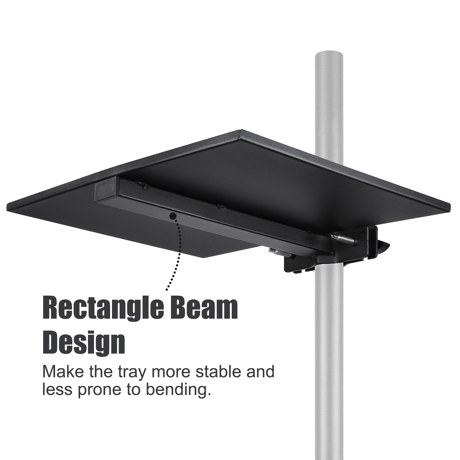 Rannsgeer Universal Metal Tray for Tripod Speaker Stands & Mobile TV Carts