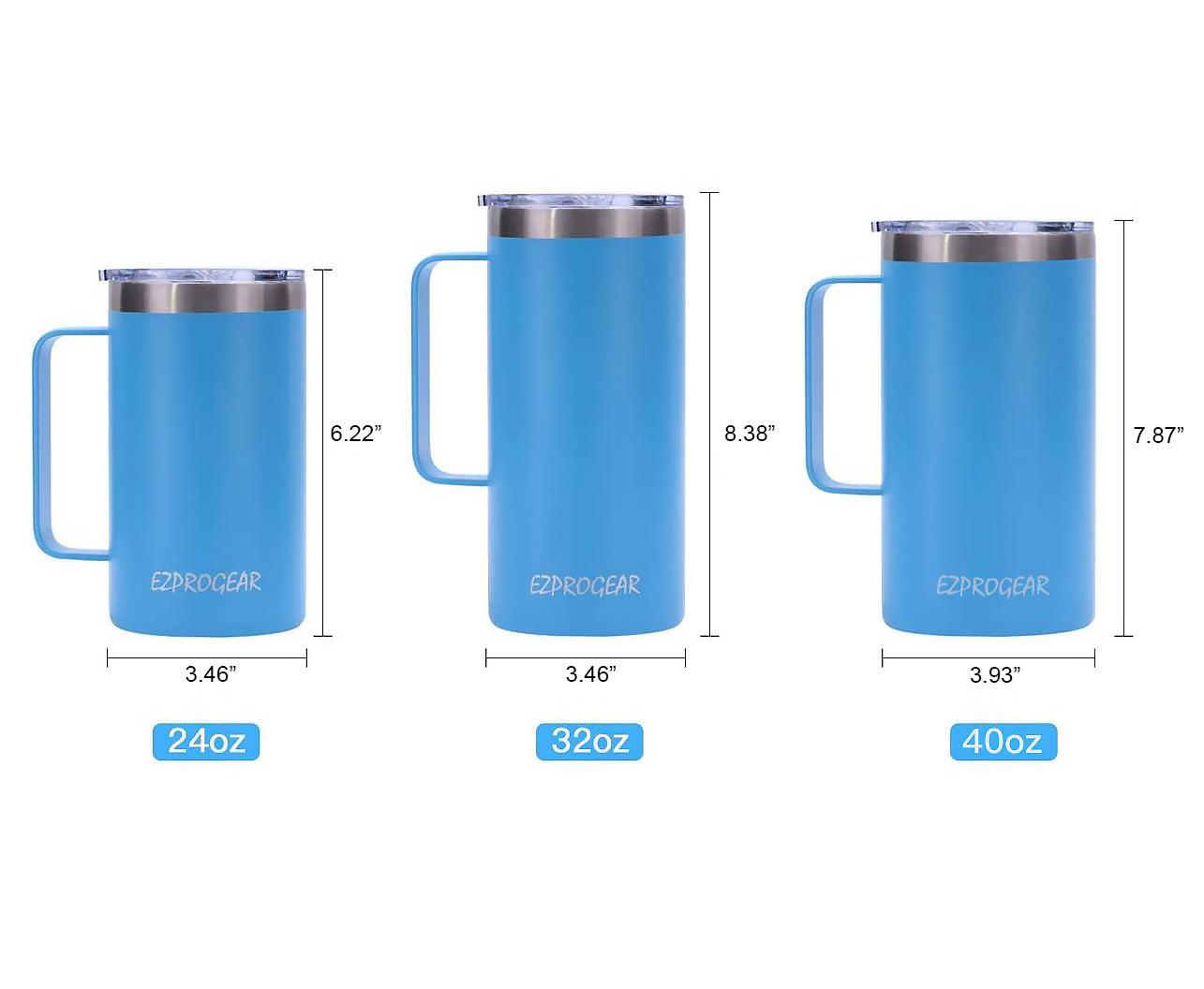 Best Mom Gift - Ezprogear 24 oz Insulated Stainless Steel Tumbler Ice Coffee Mug with Lid (24 oz, Best Mom GT Violet)