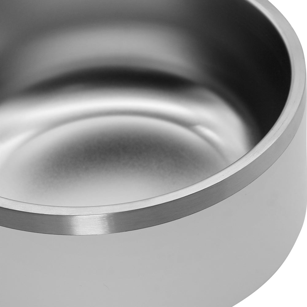 Ezprogear 64 oz Stainless Steel Dog Bowl - Double Wall Insulated Pet Bowl with Non-Slip Bottom & Collapsible Travel Bowl
