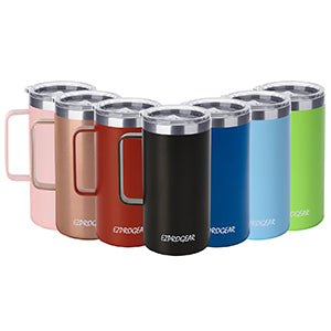 Ezprogear 32oz Insulated Stainless Steel Coffee Mug with Handle - Carnation Pink
