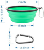 Ezprogear 64 oz Stainless Steel Dog Bowl - Double Wall Insulated Pet Bowl with Non-Slip Bottom & Collapsible Travel Bowl