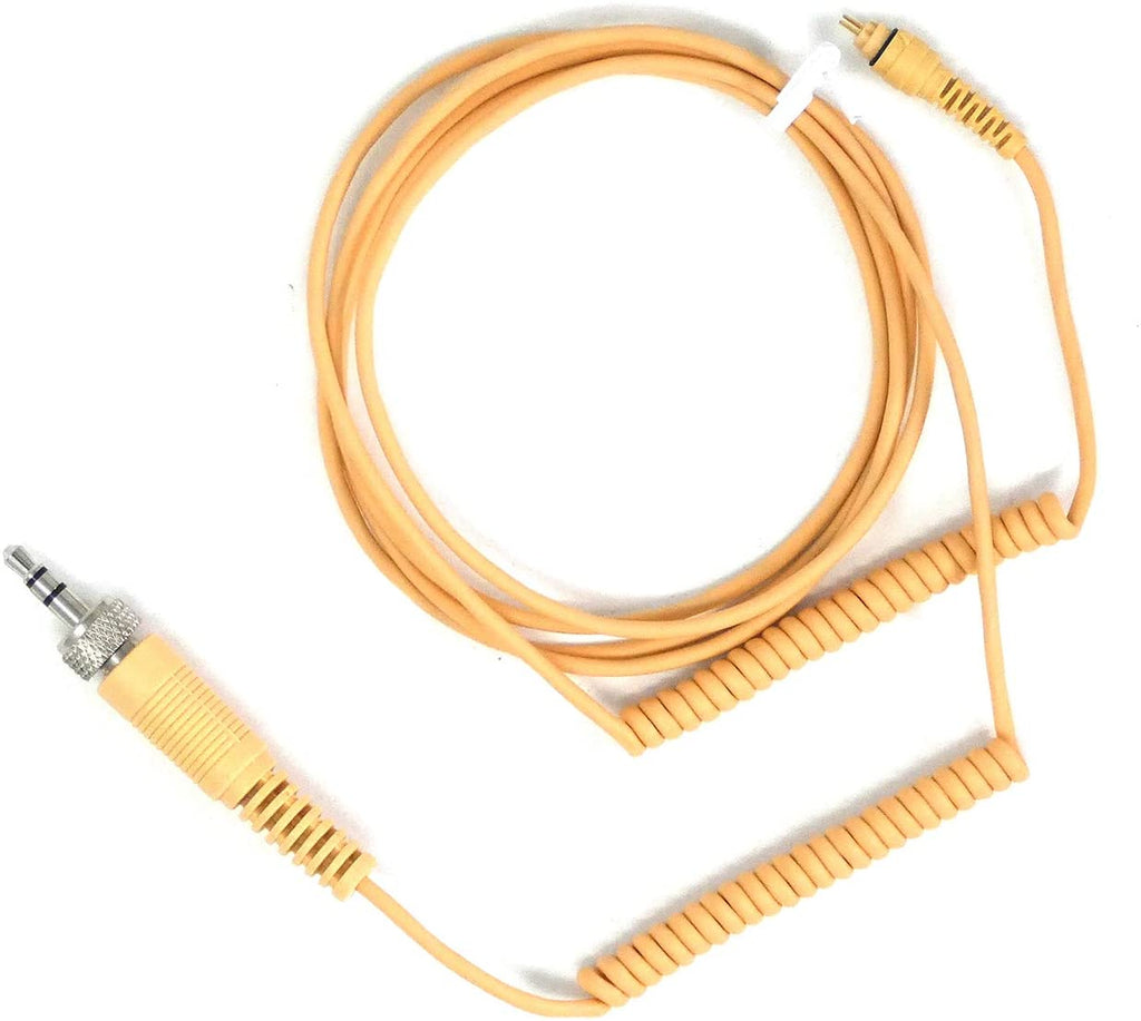 U-Voice UVG20 Tan Color Headset Microphone with Detachable Coiled Cable for Sennheiser (Coiled Cable)