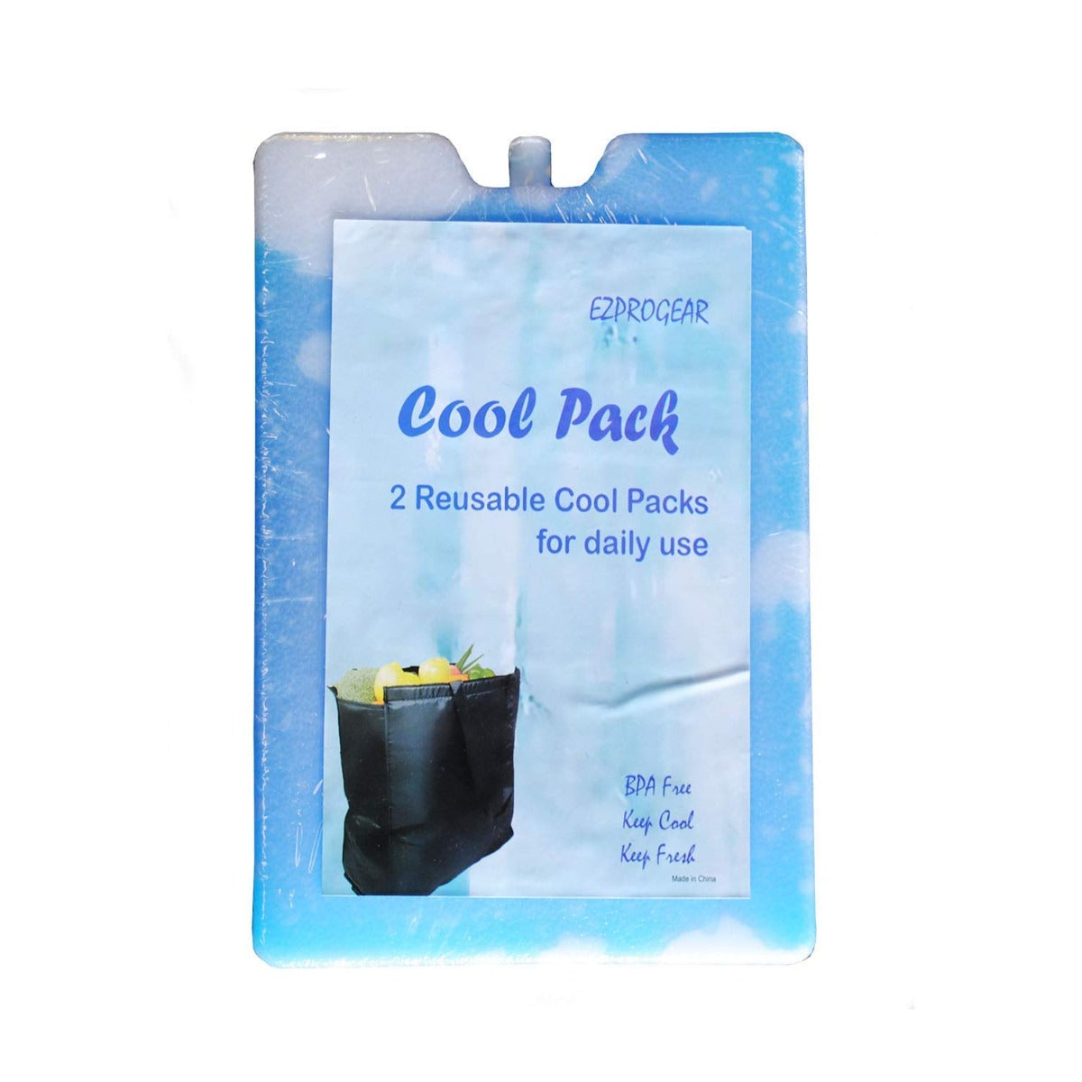 Ezprogear X-Large Cool 2 Packs Reusable & Freezable Ice Packs for Grocery Insulated Bag, Lunch Bag or Cooler Box (X-Large) EZ-ICE-PACK-XL