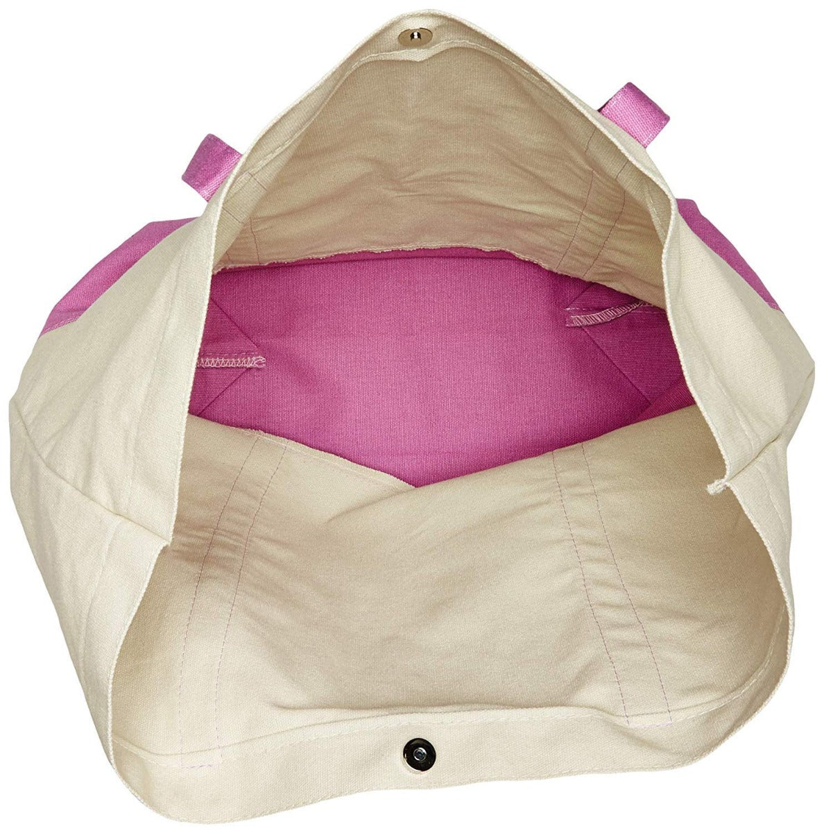 Ezprogear Large Heavy Duty Canvas Tote Bag Pink/Purple 20" W x 17" H x 6" D