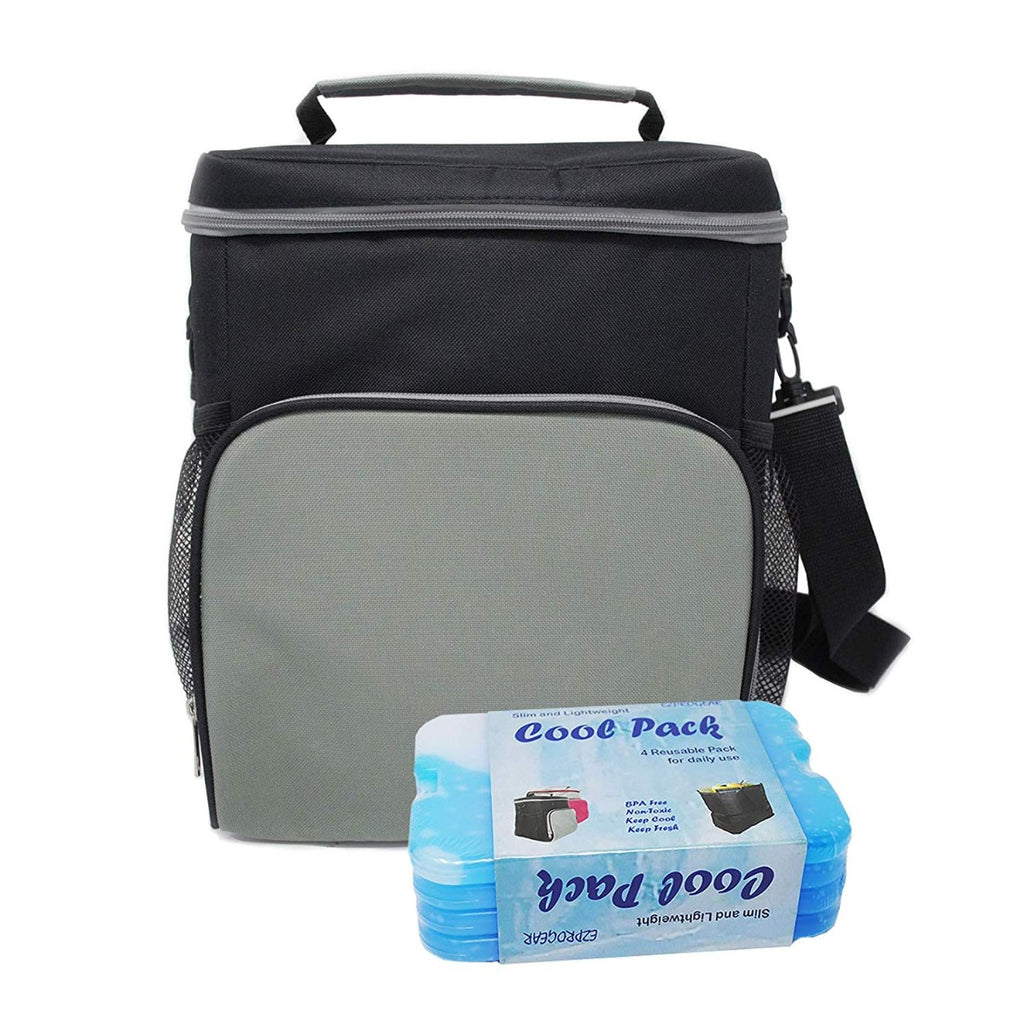 Ezprogear Soft Insulated Lunch Cooler Bag Outdoor Picnic Bag & Ice Packs