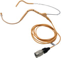 U-Voice UVG20 Tan Color Headset Microphone with Straight Detachable Cable for Audio Technica (Straight Cable)