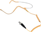 U-Voice UVG20 Tan Color Headset Microphone with Coiled Detachable Cable for Shure (Coiled Cable)