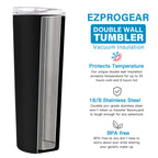 Best Mimi Ever Gift - Ezprogear 34 oz Stainless Steel Insulated Ice Coffee Skinny Tumbler for Grandma Gift with Lid & Straw (Pink)