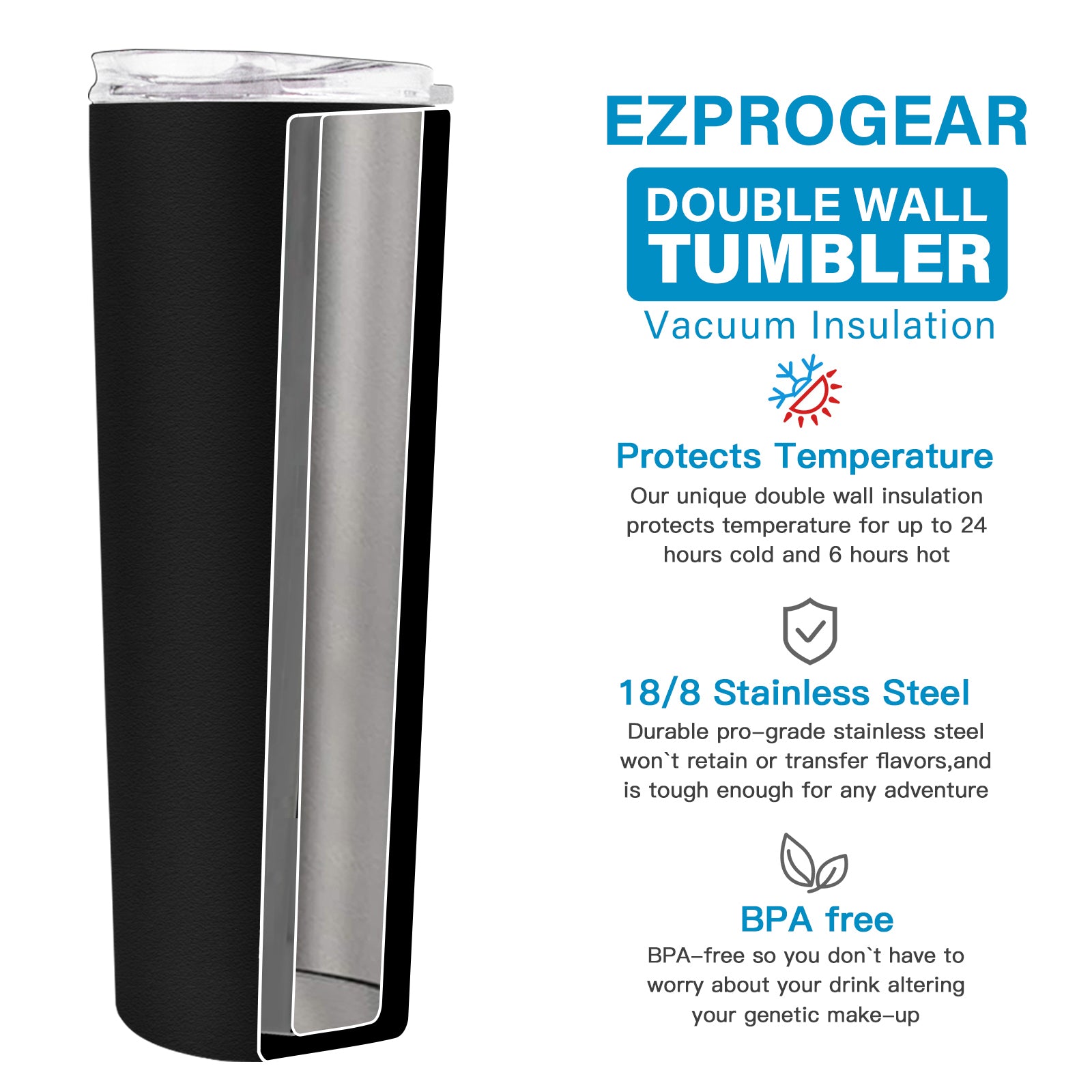 Best Mimi Ever Gift - Ezprogear 34 oz Stainless Steel Insulated Ice Coffee Skinny Tumbler for Grandma Gift with Lid & Straw (Pink)