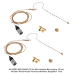 AV-Jefes AVL630H4P-P2 Tan Mini Headset Microphone for Audio Technica (2 Pack)