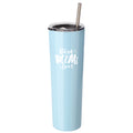 Best Mimi Ever Gift - Ezprogear 34 oz Stainless Steel Skinny Tumbler Double Wall Insulated Cup for Mimi Birthday Gift with Lid & Straw (Sky Blue)