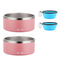 Ezprogear 64 oz Stainless Steel Dog Bowls (2 Pack) - Double Wall Insulated & Non-Slip