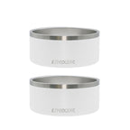 Ezprogear 64 oz Stainless Steel Dog Bowls (2 Pack) - Double Wall Insulated & Non-Slip