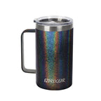 Ezprogear 24 oz Glitter Coffee Mug - Vacuum Insulated Stainless Steel Tumbler with Handle & Lid