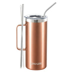 Ezprogear 32oz Insulated Stainless Steel Coffee Mug with Handle - Rose Gold