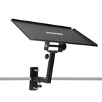 Rannsgeer Laptop Tray Mount for Speaker Stands & Treadmills | 360° Swivel & Tilt Clamp