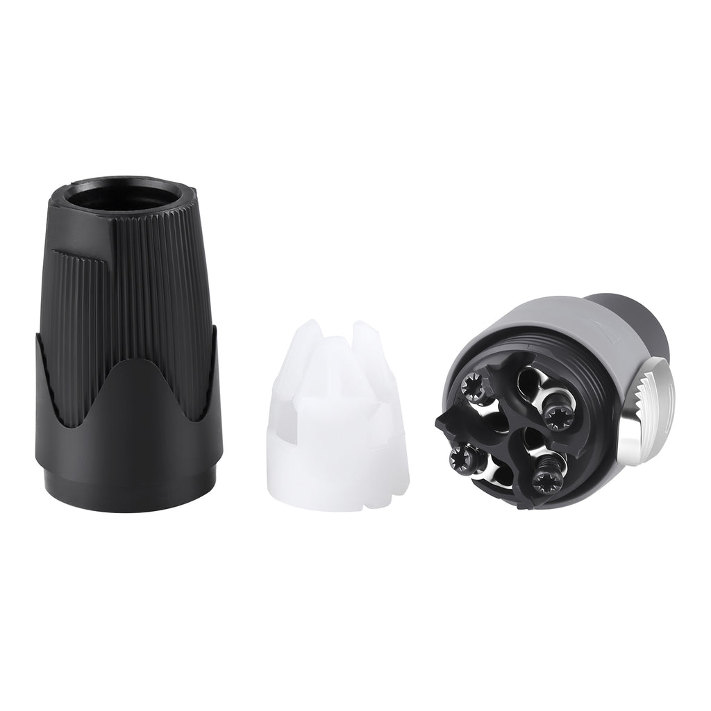 Rannsgeer 4-Pole Speakon Connector - NL4 Compatible, Screw Terminal No-Solder Design, Twist Lock Professional Audio Plug (4-Pack)