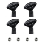 Rannsgeer RC55 Microphone Soft Clip Holder with Adapter 4-Pack (Black)