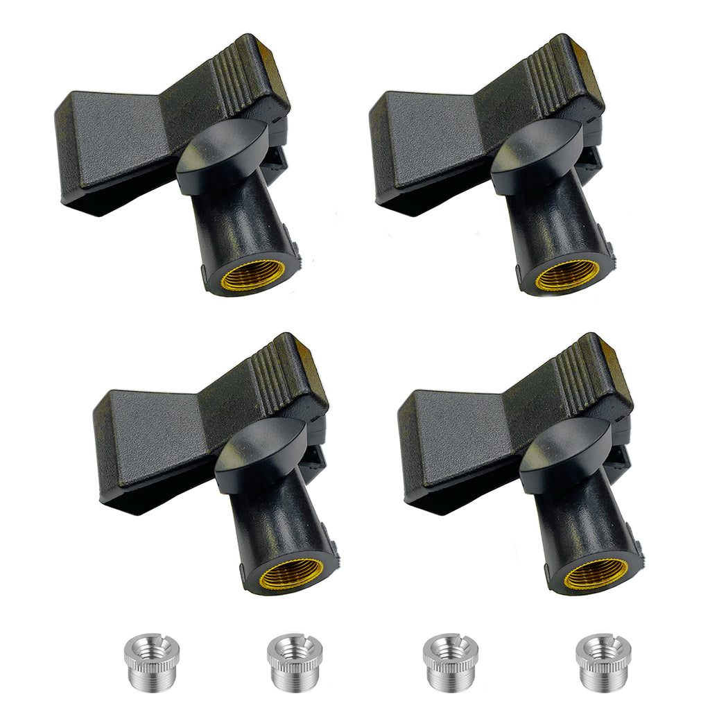 Rannsgeer RC68 Universal Microphone Clip Holder with Adapter - 4 Pack