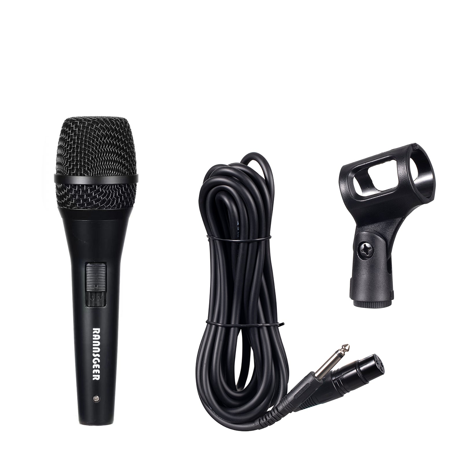 Rannsgeer RM82B Dynamic Vocal Microphone – Professional Handheld Karaoke Mic with 10ft Cable and Hard Carrying Case