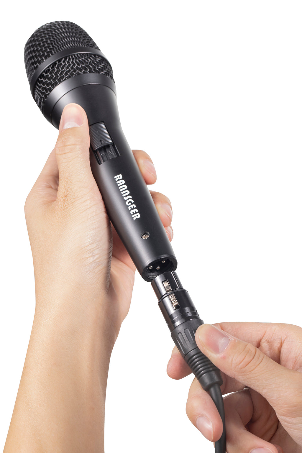 Rannsgeer RM82B Dynamic Vocal Microphone – Professional Handheld Karaoke Mic with 10ft Cable and Hard Carrying Case
