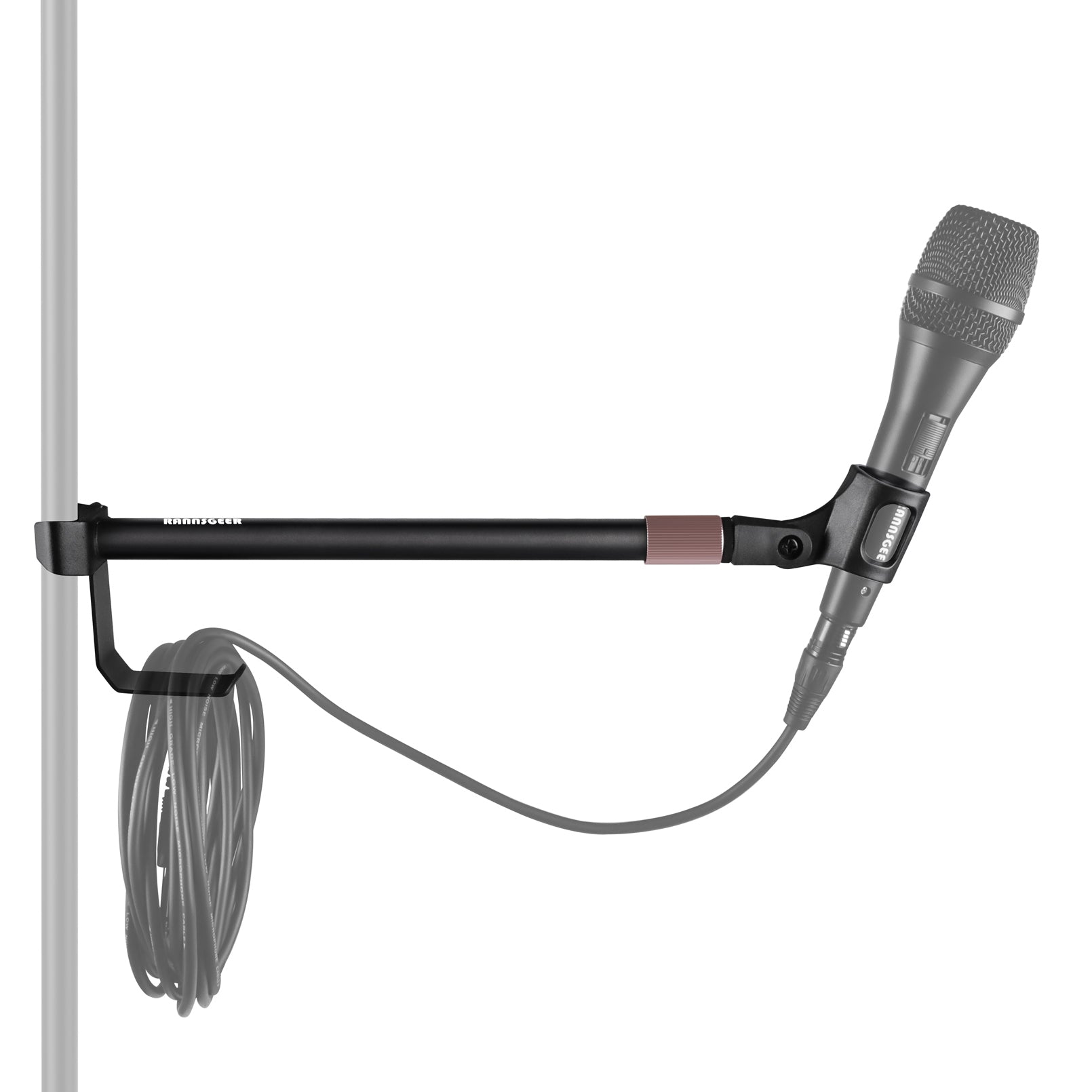 Rannsgeer RS1726 18" Mic Extension Boom Arm with Dual Clips & Hanger