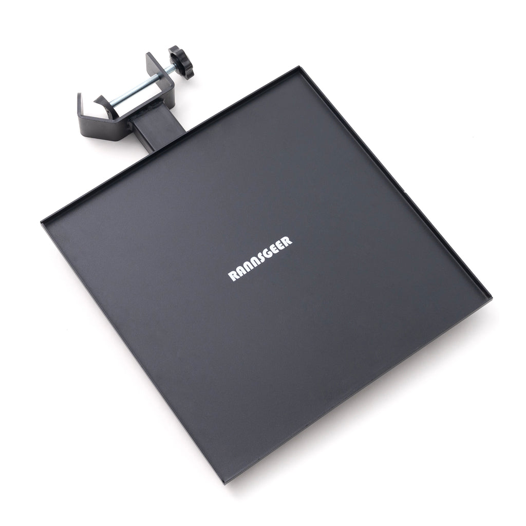 Rannsgeer RST103 Heavy Duty 11.8" x 11.8"Metal Clamp-On Tray for Speaker & TV Stand Tripods