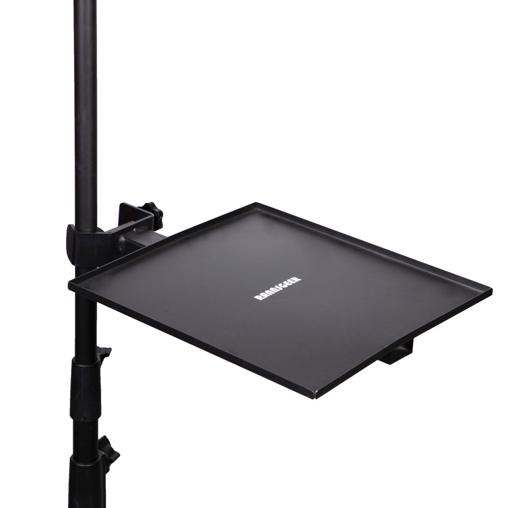 Rannsgeer RST103 Heavy Duty 11.8" x 11.8"Metal Clamp-On Tray for Speaker & TV Stand Tripods