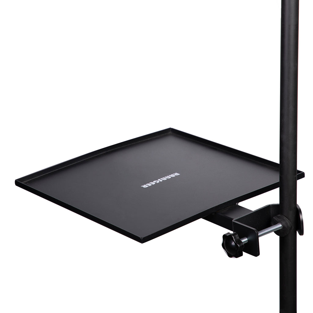 Rannsgeer RST103 Heavy Duty 11.8" x 11.8"Metal Clamp-On Tray for Speaker & TV Stand Tripods