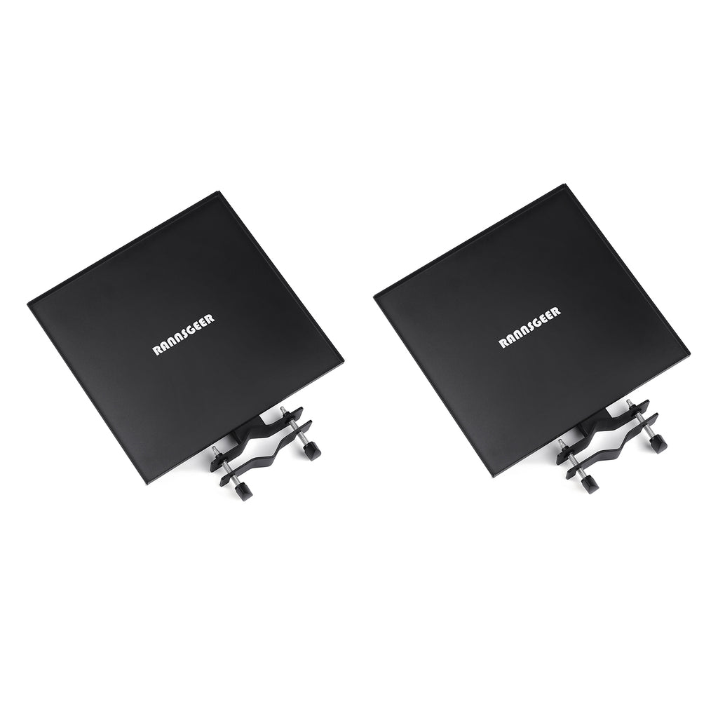 Rannsgeer 2-Pack Universal Metal Tray for Tripod Speaker Stands & Mobile TV Carts