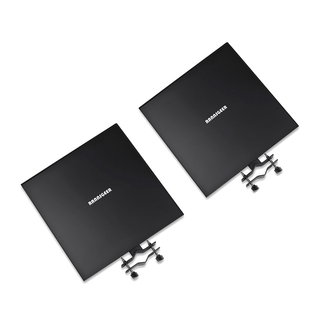 Rannsgeer 2-Pack Universal Metal Tray for Tripod Speaker Stands & Mobile TV Carts