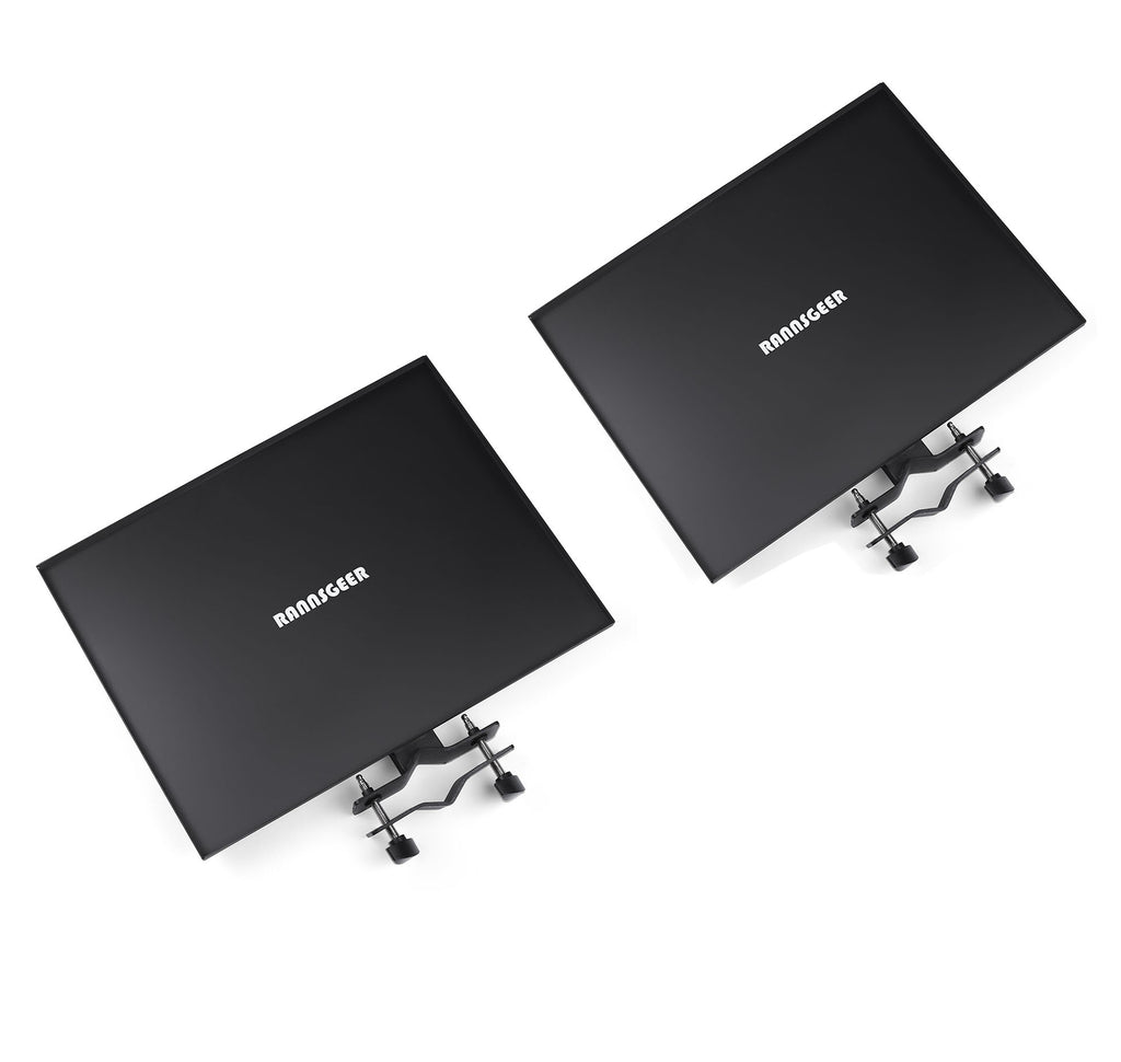 Rannsgeer 2-Pack Universal Metal Tray for Tripod Speaker Stands & Mobile TV Carts