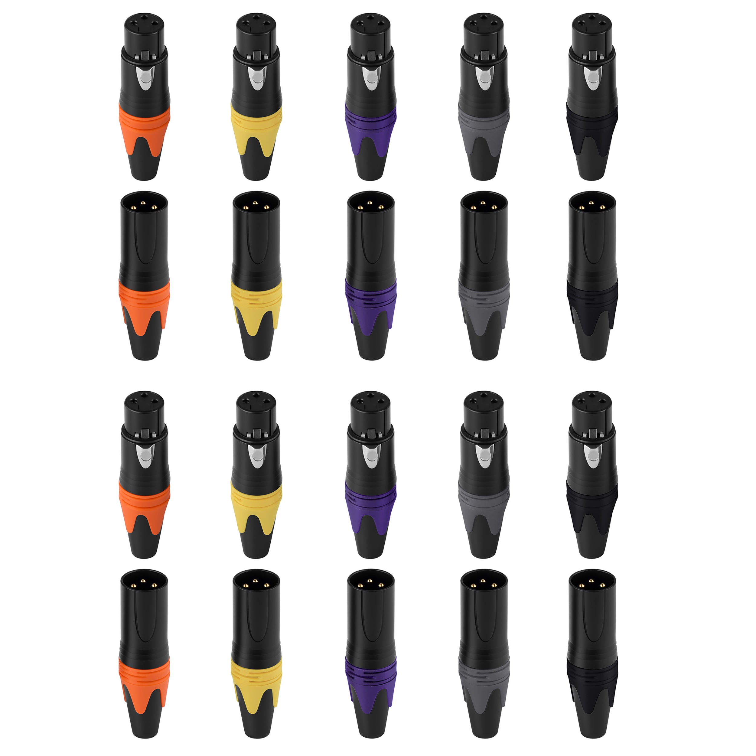 Rannsgeer XLR 3-Pin Connector Set - Male & Female Professional Audio Jack (10 Pair))