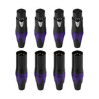 Rannsgeer XLR 3-Pin Connector Set (8-Pack) - 4 Male & 4 Female Type Connector for DIY