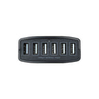 APXX 6-Port USB Car Charger - 50W Smart High-Speed Multi-Device Adapter