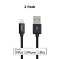 APXX [Apple MFi Certified] Lightning Cable (2-Pack, 3ft) – Durable Nylon Braided 8-Pin Charging Cord for iPhone & iPad