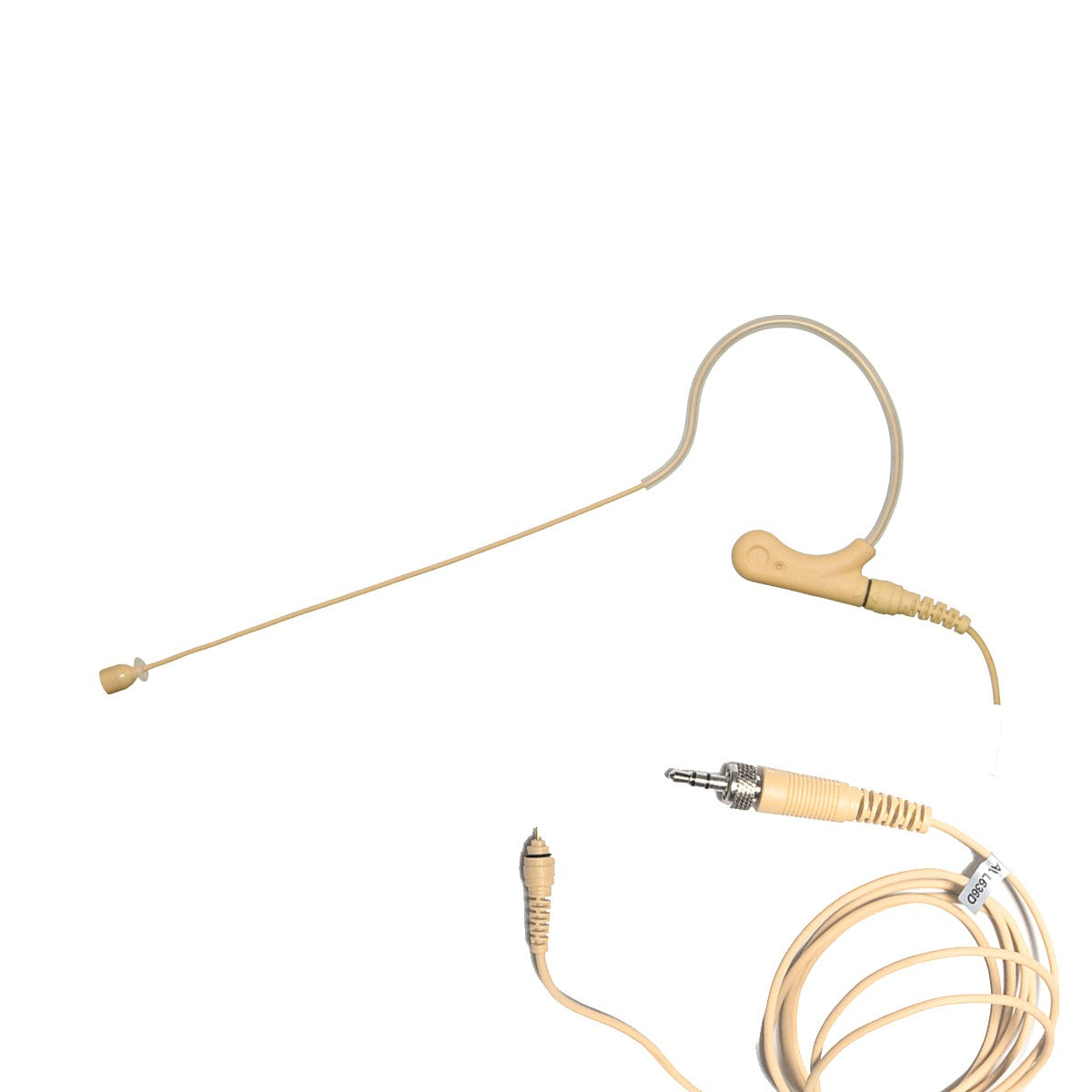 Rannsgeer R288-70D 4-Channel UHF Wireless System - 128 Frequencies, 4 Beige Mini Headsets with Detachable Cables, 300ft Range