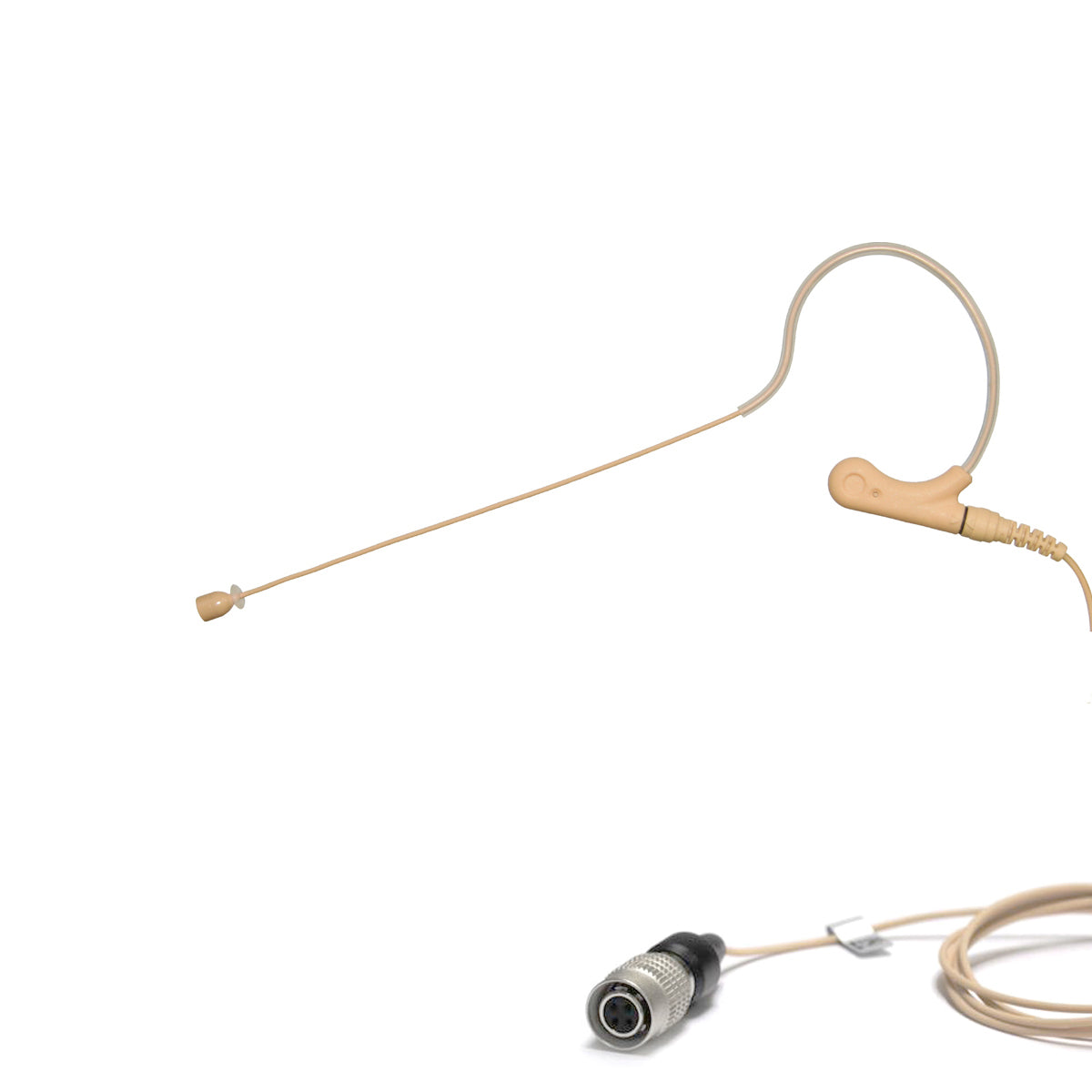 U-Voice UVS70D-H4P Tan Color Mini Headset Microphone with Detachable Cable for Audio Technica