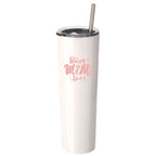 Best Mimi Gift - Ezprogear 34 oz Insulated Stainless Steel Tumbler with Lid (34 oz, Best Mimi White)