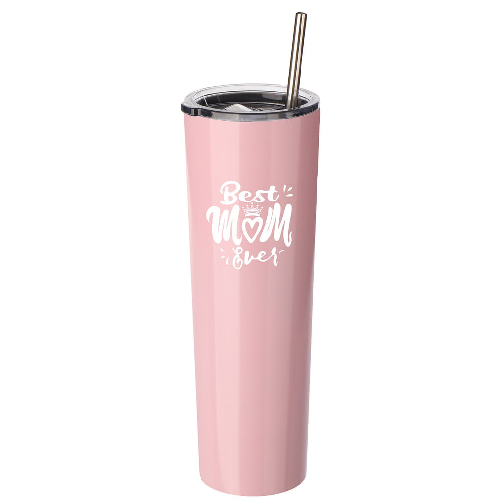 Best Mom Gift Ezprogear 34 oz Stainless Steel Insulated Tumbler (34 oz, Best mom Pink)