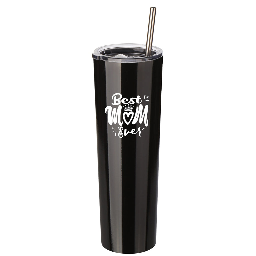 Best Mom Gift - Ezprogear 34 oz Stainless Steel Insulated Black Ice Coffee Mug Tumbler (34 oz, Best Mom Black)
