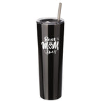Best Mom Gift - Ezprogear 34 oz Stainless Steel Insulated Black Ice Coffee Mug Tumbler (34 oz, Best Mom Black)