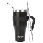 Ezprogear 40 oz Tumbler with Handle and Straw - Insulated Stainless Steel Water Mug