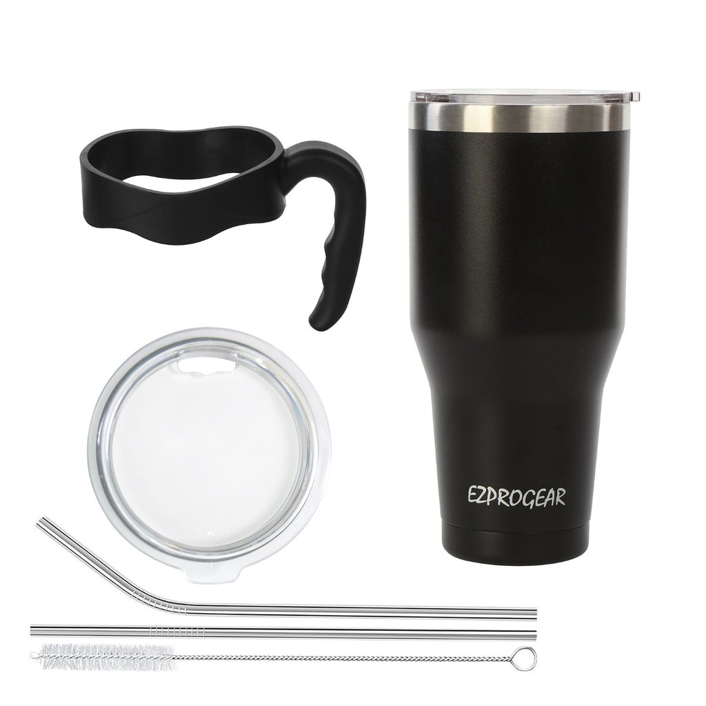 Ezprogear 40 oz Tumbler with Handle and Straw - Insulated Stainless Steel Water Mug