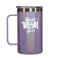 Best Mom Gift - Ezprogear 24 oz Insulated Stainless Steel Tumbler Ice Coffee Mug with Lid (24 oz, Best Mom GT Violet)