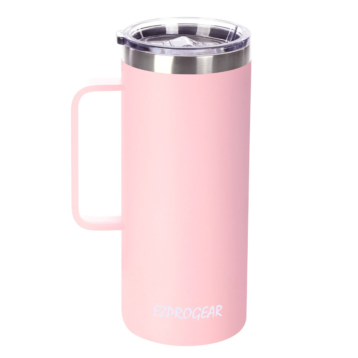 Ezprogear 32 oz Carnation Stainless Steel Beer Tumbler Double Wall Water Cup with Handle and Lid