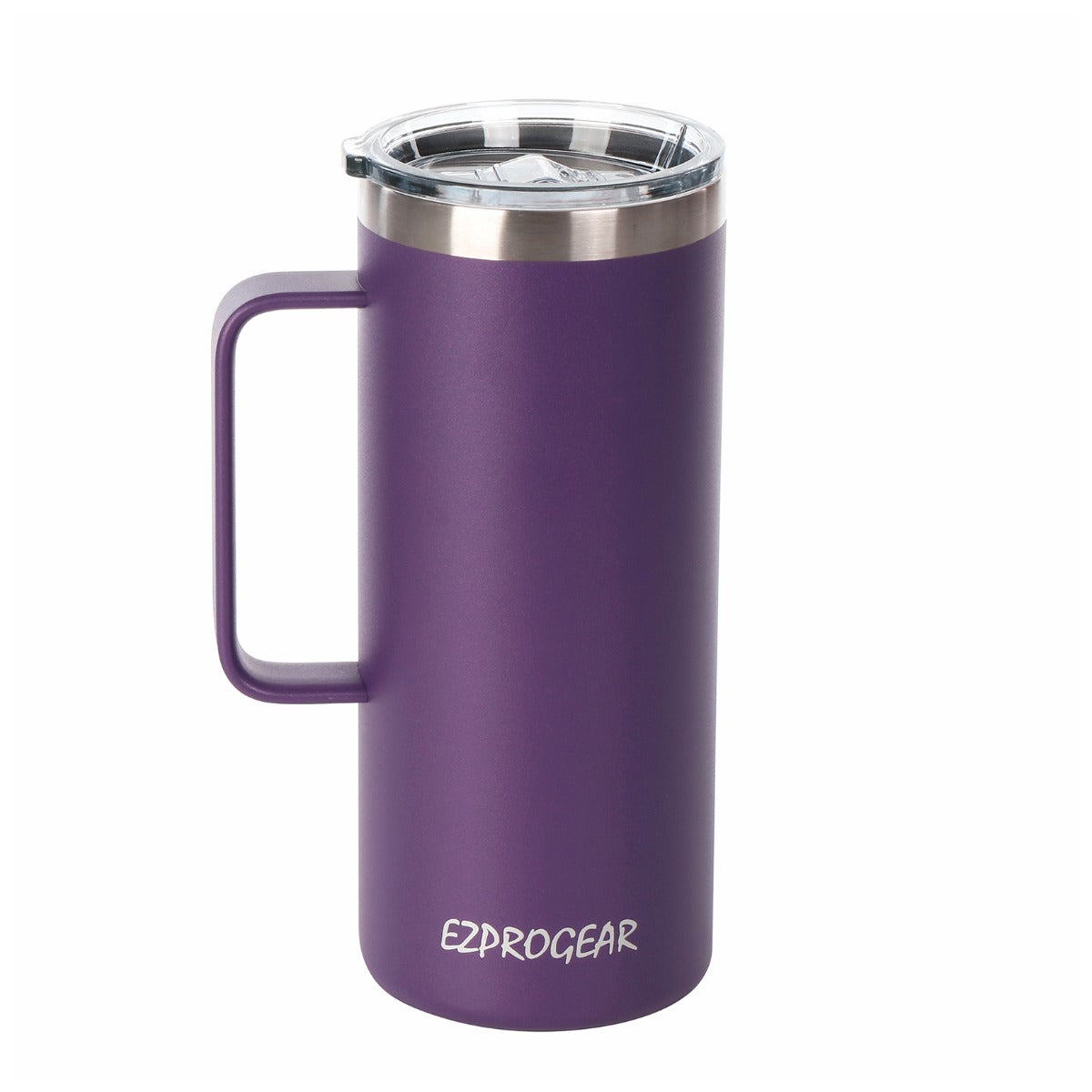 Ezprogear 32 oz Grape Stainless Steel Beer Tumbler Double Wall Coffee Mug with Handle and Lid